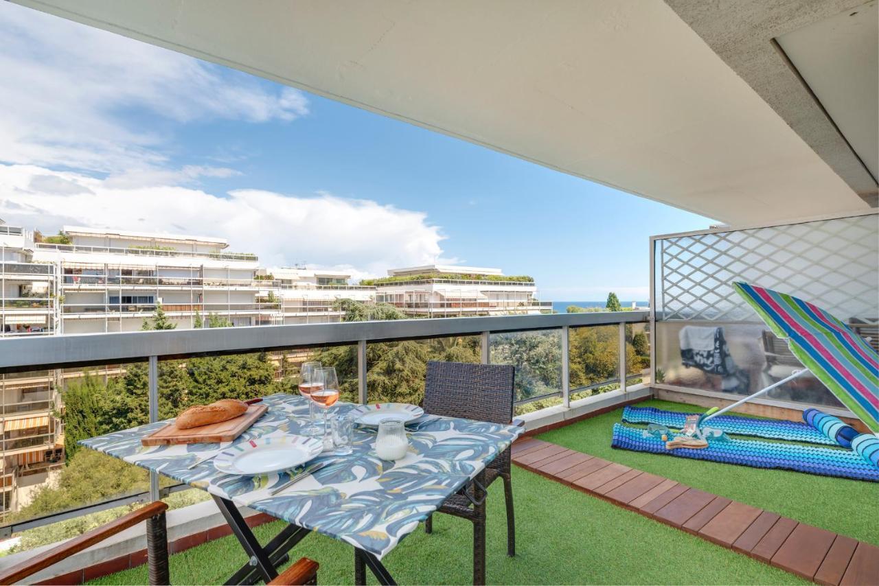 Coup De Coeur! Vue Mer! Terrasse Dangle! Antibes Esterno foto